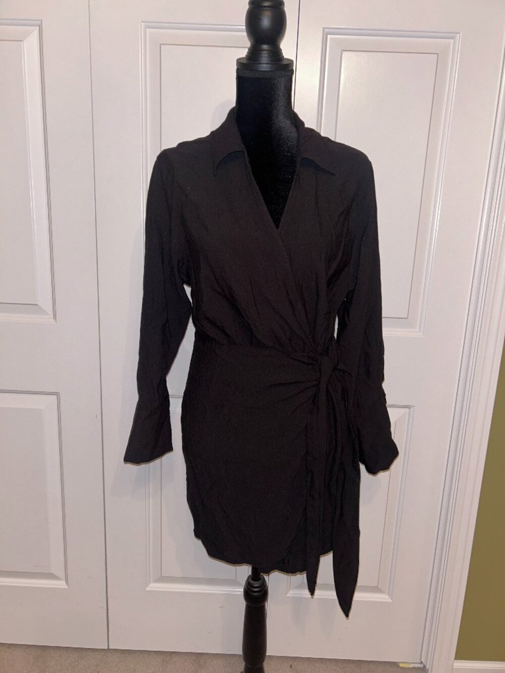 Long Sleeve Lightweight Wrap Dress